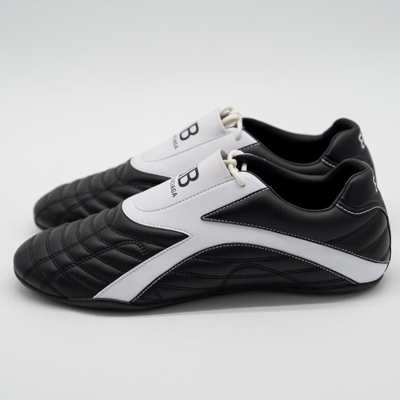 Size 44 - Balenciaga Zen Sneakers Black White Leather - Picture 4 of 13